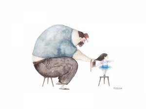 La magia del rapporto padre-figlia in una serie illustrata meravigliosa