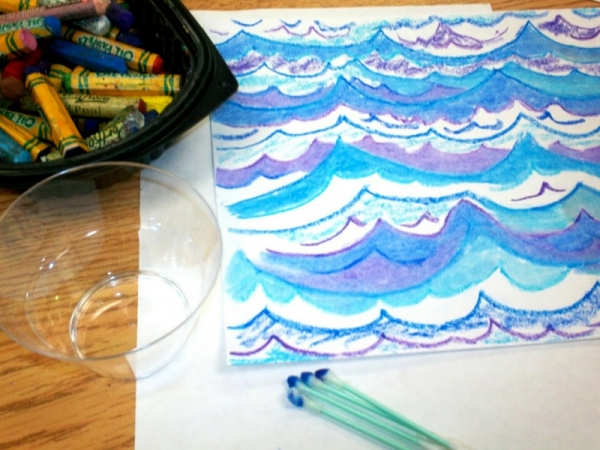 Aggiungi l&#039;olio ai pastelli per un effetto super