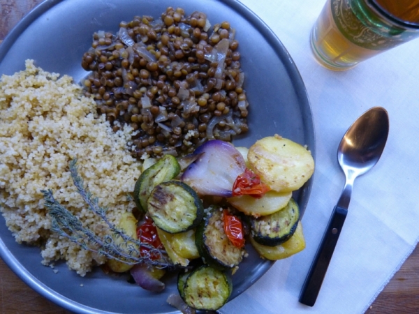 Cus cus con lenticchie e verdure in 5 minuti