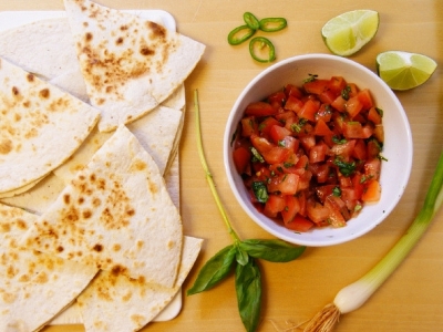 Tortillas zucca e pollo senza formaggio