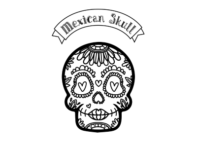 I disegni ispirati all'Halloween messicano da colorare per bambini