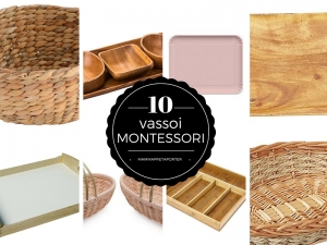 10 idee di vassoi e contenitori montessori per bambini